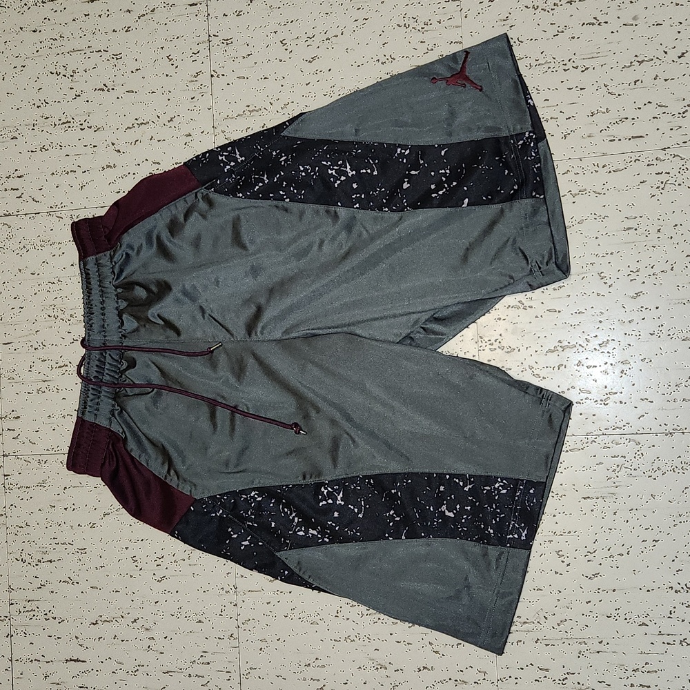 Jordan Jumpman Embroidered Speckle Basketball Shorts Y2K Gray, Purple & Black - Picture 1 of 5